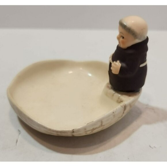 Vintage Goebel Friar Tuck Salt  And Pepper Shakers and 1956 Trinket Dish - Picture 4 of 16